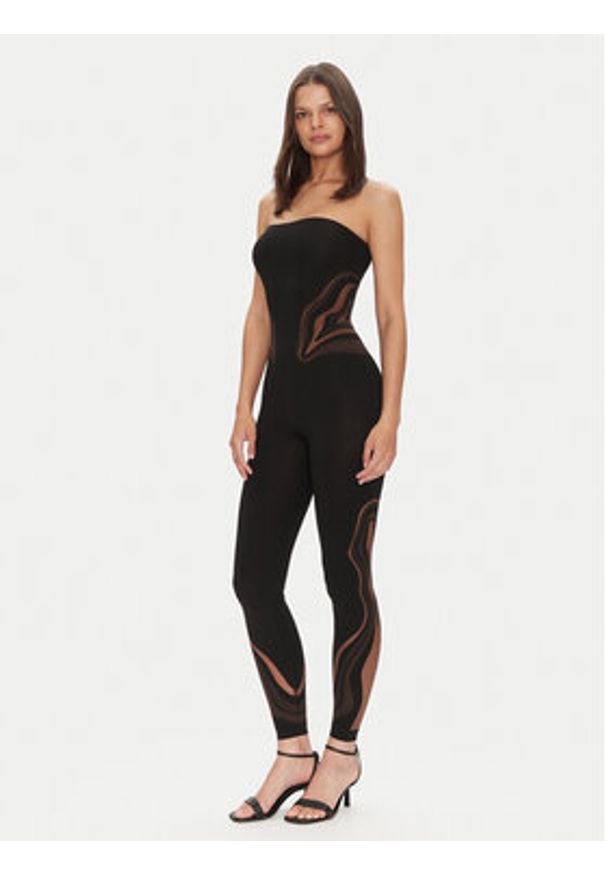 Wolford Kombinezon Venus 57177 Czarny Slim Fit. Kolor: czarny. Materiał: syntetyk