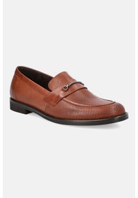 Lancerto - Buty Loafersy Porto Brązowe. Kolor: brązowy. Materiał: skóra #1