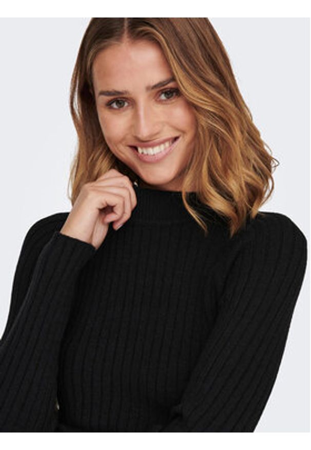 JDY Sweter 15238267 Czarny Regular Fit. Kolor: czarny. Materiał: wiskoza, syntetyk