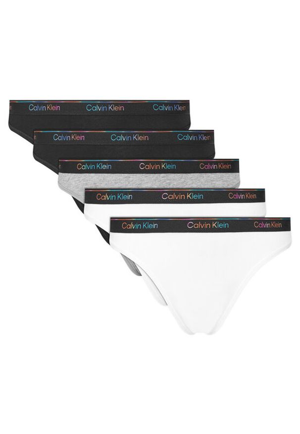 Calvin Klein Underwear Komplet 5 par fig klasycznych LV00QD5323 Kolorowy. Materiał: bawełna. Wzór: kolorowy
