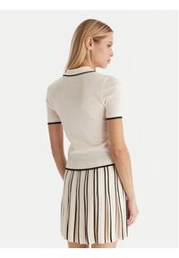 Guess Polo Polo sweater Beżowy Slim Fit. Typ kołnierza: polo. Kolor: beżowy. Materiał: wiskoza #4