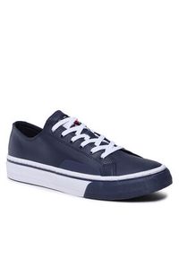 Tommy Jeans Tenisówki Lace Vulc Ess EM0EM01047 Granatowy. Kolor: niebieski. Materiał: skóra #7