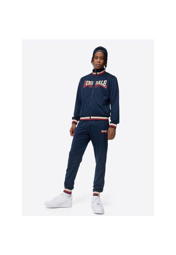 Dres Lonsdale Poolewe. Kolor: wielokolorowy, niebieski, czerwony. Materiał: dresówka