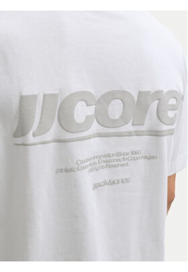 Jack & Jones T-Shirt Club 12289842 Biały Relaxed Fit. Kolor: biały. Materiał: bawełna