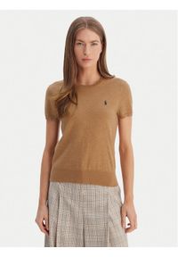 Polo Ralph Lauren T-Shirt 211971872007 Beżowy Slim Fit. Typ kołnierza: polo. Kolor: beżowy. Materiał: bawełna #1