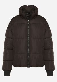 Born2be - Czarna Pikowana Kurtka Puffer o Prostym Kroju ze Ściągaczami przy Rękawach Suzzana. Okazja: na spacer, na co dzień. Kolor: czarny. Materiał: poliester, jeans. Styl: casual, elegancki #4