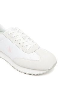 Calvin Klein Jeans Sneakersy Runner Laceup Mg Nylon Mix YW0YW01828 Biały. Kolor: biały. Materiał: materiał #3