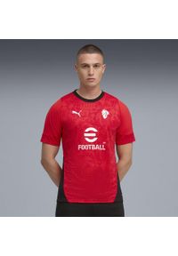Puma - Męska koszulka treningowa AC Milan PUMA For All Time Red Black. Kolor: czerwony, wielokolorowy, czarny. Sport: piłka nożna