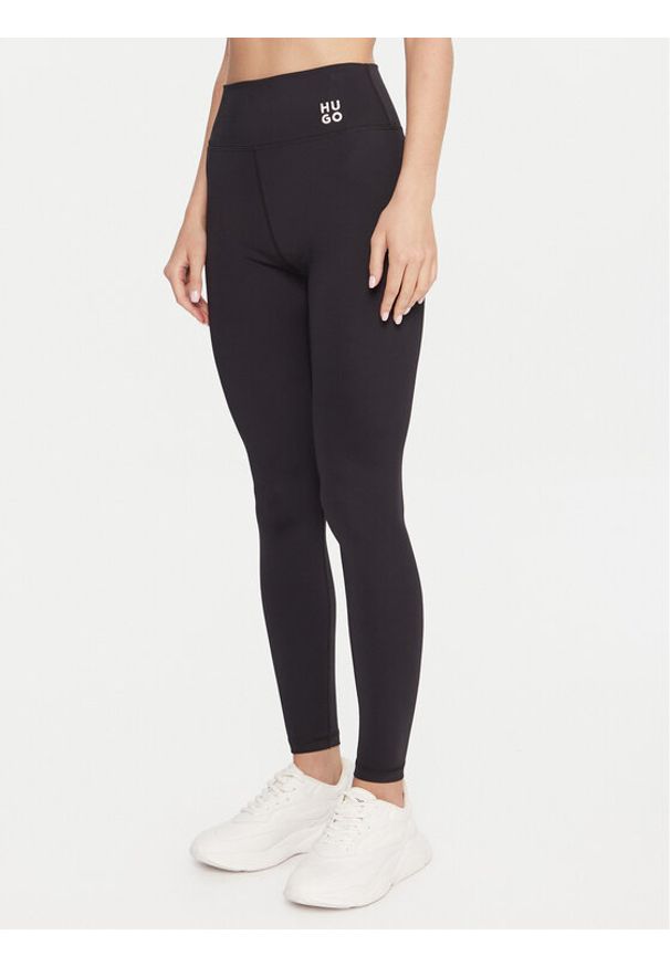 Hugo - HUGO Legginsy Noparda 50549965 Czarny Slim Fit. Kolor: czarny. Materiał: syntetyk