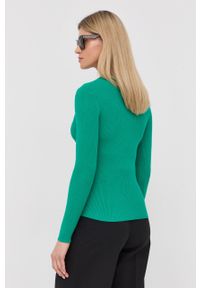 Morgan sweter damski kolor zielony lekki. Kolor: zielony. Materiał: dzianina. Długość rękawa: długi rękaw. Długość: krótkie. Wzór: gładki #4