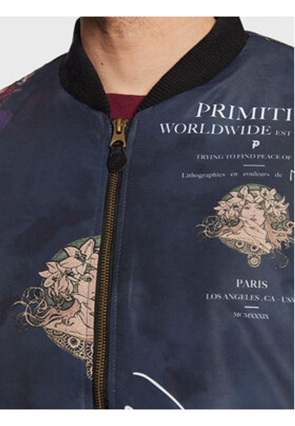 Primitive Kurtka bomber Mucha P12675 Granatowy Regular Fit. Kolor: niebieski. Materiał: syntetyk