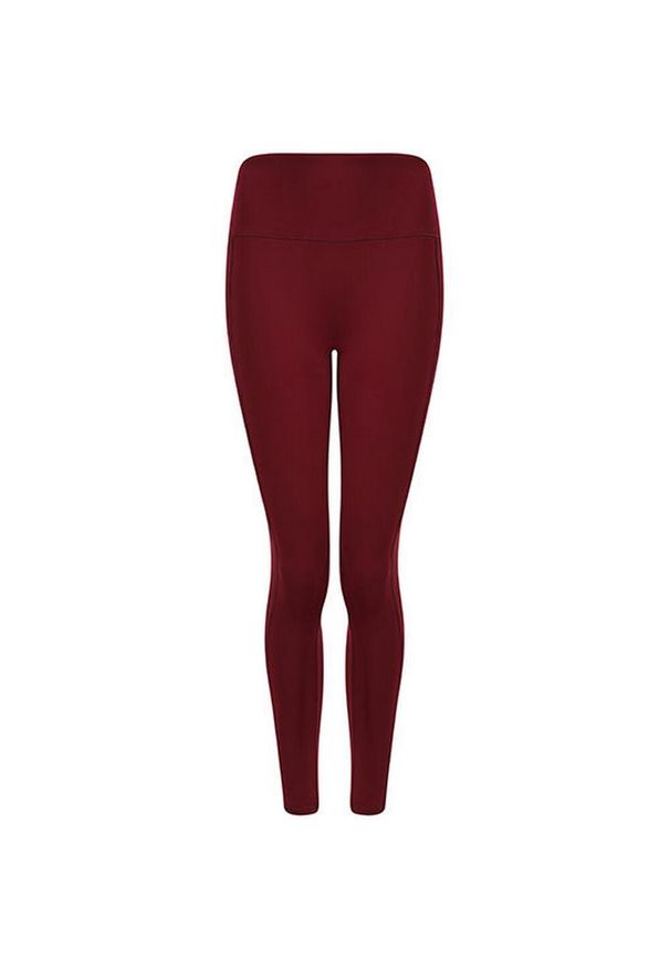 TOMBO - Legginsy Damskie Z Wysokimi Stanami Core. Stan: podwyższony. Kolor: czerwony, wielokolorowy, brązowy. Sport: turystyka piesza
