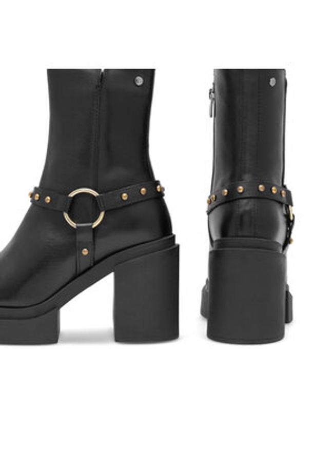 Eva Minge Botki HONDA-03 Czarny. Kolor: czarny. Materiał: skóra