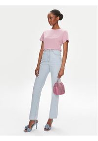 Pinko T-Shirt 101752 A1NW Różowy Regular Fit. Kolor: różowy. Materiał: bawełna #6
