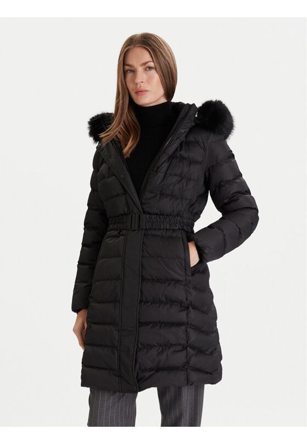 Geox Płaszcz zimowy Catria W5626F T3152 F9000 Czarny Slim Fit. Kolor: czarny. Materiał: syntetyk. Sezon: zima