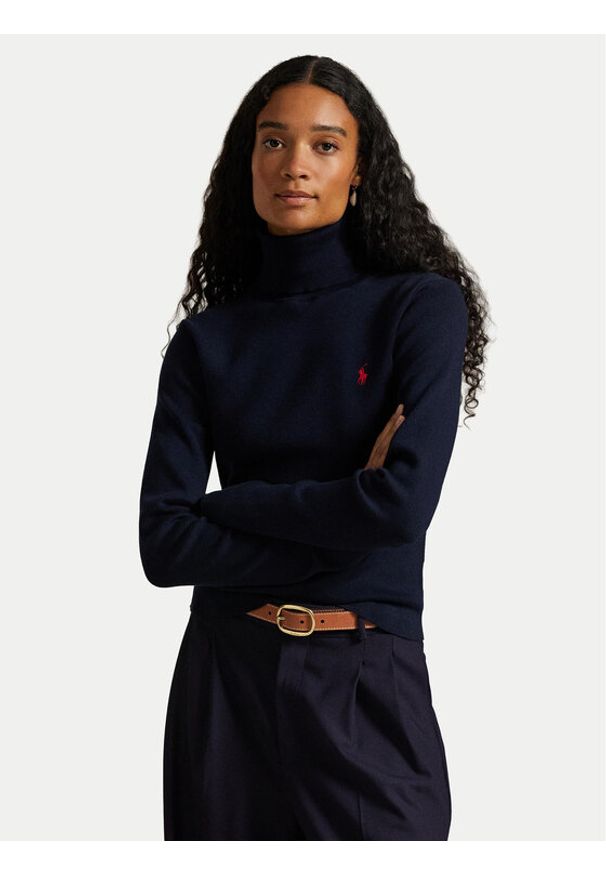 Polo Ralph Lauren Golf 211959287001 Granatowy Regular Fit. Typ kołnierza: golf, polo. Kolor: niebieski. Materiał: bawełna