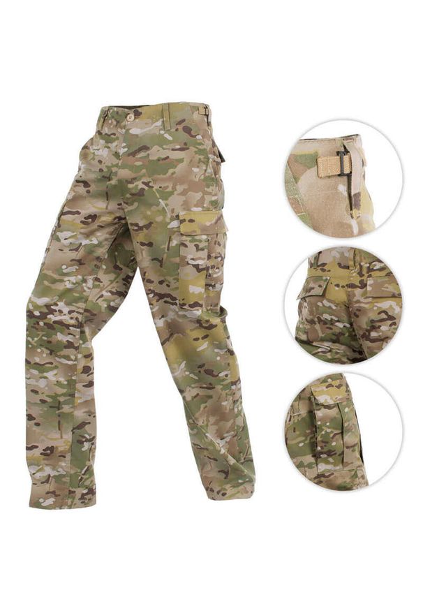 Spodnie bushcraft męskie Brandit US Ranger Multicam. Kolor: zielony, brązowy, wielokolorowy, beżowy. Sport: outdoor