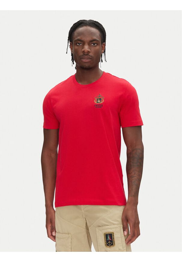 Aeronautica Militare T-Shirt 251TS2391J592 Czerwony Regular Fit. Kolor: czerwony. Materiał: bawełna