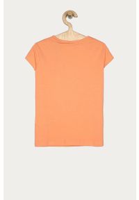 Pepe Jeans - T-shirt dziecięcy Aquaria 128-180 cm. Okazja: na co dzień. Kolor: pomarańczowy. Materiał: bawełna, dzianina, elastan. Wzór: aplikacja. Styl: casual #2