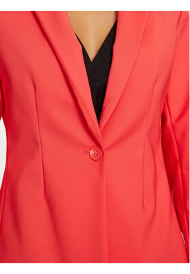 Vero Moda Marynarka Victoria 10307758 Różowy Slim Fit. Kolor: różowy. Materiał: bawełna, syntetyk