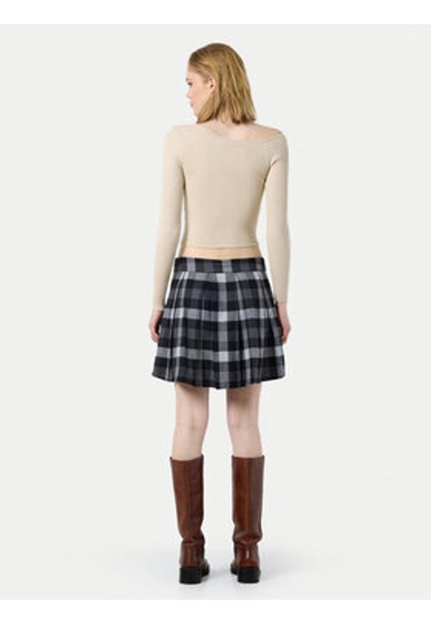 Noisy may - Noisy May Spódnica mini Ebba 27031442 Szary Regular Fit. Kolor: szary. Materiał: bawełna