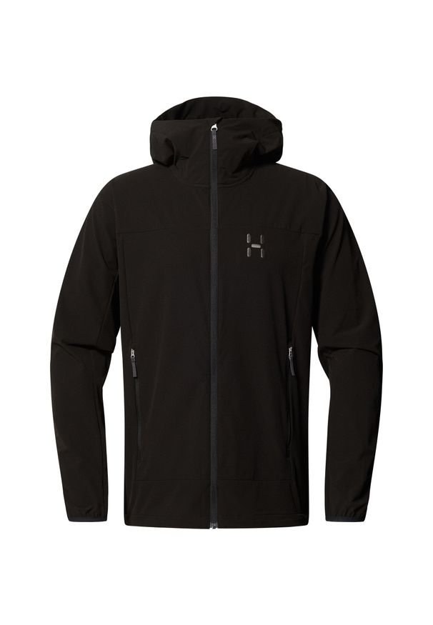 Kurtka turystyczna Haglöfs Rosson. Kolor: czarny. Sport: turystyka piesza