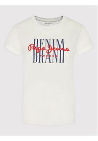 Pepe Jeans T-Shirt Camille PL505147 Biały Regular Fit. Kolor: biały. Materiał: bawełna, syntetyk #3