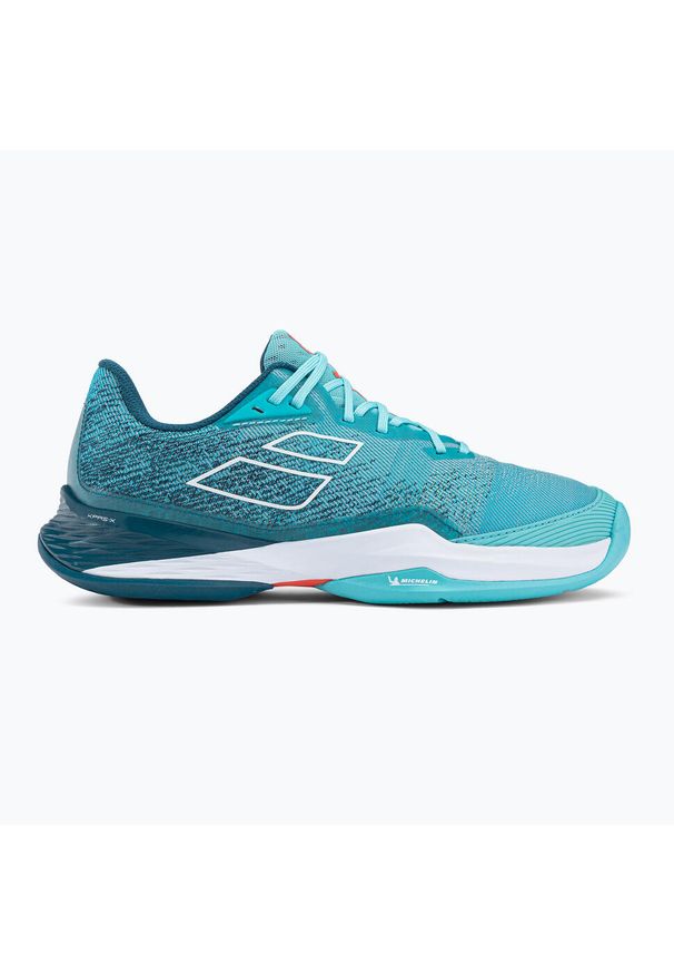 Buty do tenisa męskie Babolat Jet Mach 3 All Court. Kolor: pomarańczowy, wielokolorowy, niebieski. Sport: tenis