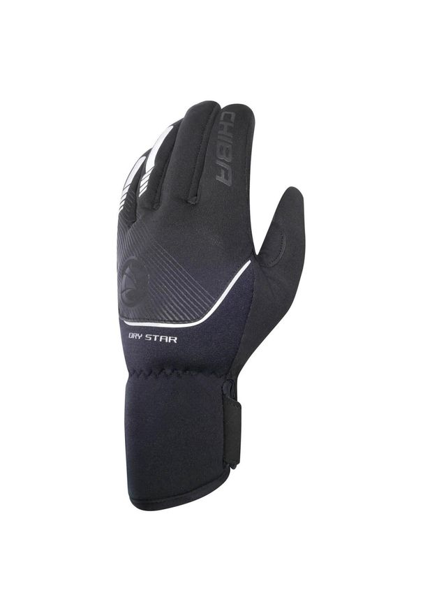 CHIBA - Rękawiczki sportowe unisex Chiba Dry Star z nieprzemakalną membraną. Kolor: czarny. Sezon: zima. Sport: kolarstwo