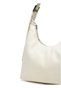 Calvin Klein Torebka Hardware Strap Hobo Shoulder Bag K60K613031 Biały. Kolor: biały. Materiał: skórzane #3