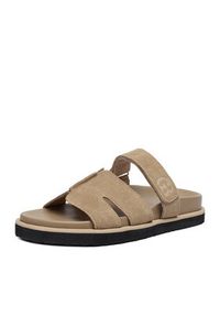 Gino Rossi - GINO ROSSI Klapki C-CLB-P1927A Beżowy. Kolor: beżowy. Materiał: skóra, zamsz #6