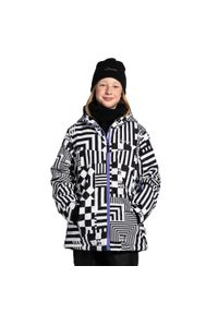 Kurtka narciarska dla dzieci snowboard Lemon Explore ZL4. Typ kołnierza: kaptur. Kolor: wielokolorowy. Materiał: poliester. Wzór: geometria. Sezon: zima. Sport: narciarstwo, snowboard