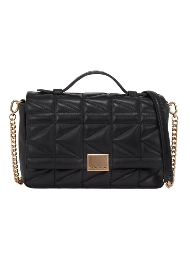 Karl Lagerfeld - KARL LAGERFELD Czarna damska torebka Handle Cb. Kolor: czarny. Styl: elegancki, casual