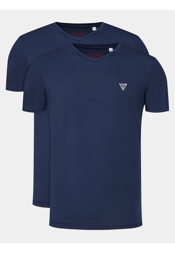 Guess Komplet t-shirtów Caleb U97G03 KCD31 Granatowy Regular Fit. Kolor: niebieski. Materiał: bawełna