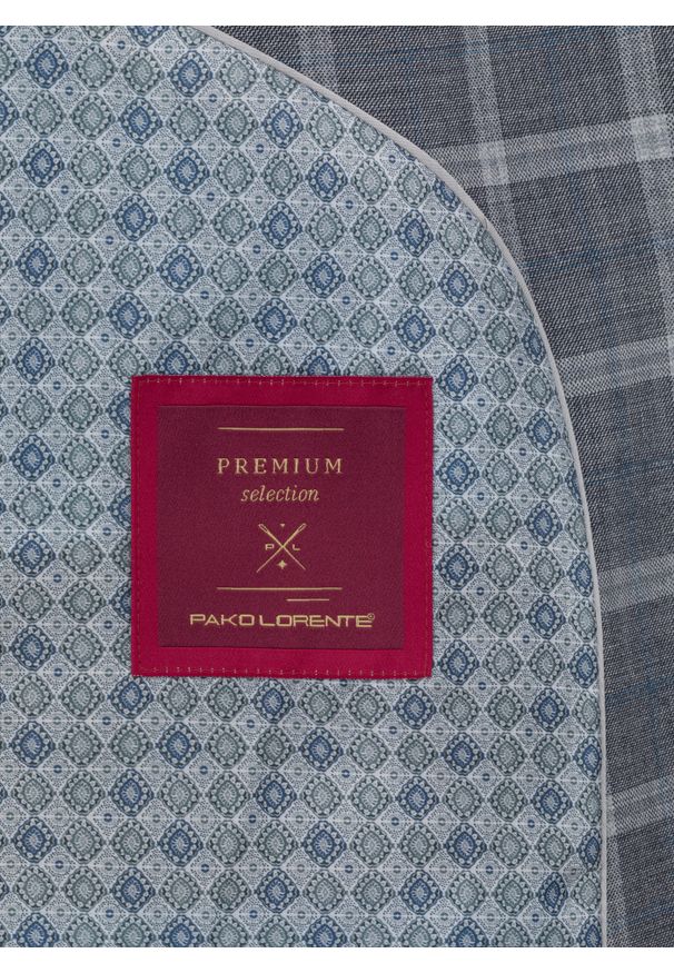 Pako Lorente - PAKO LORENTE – Szara marynarka garniturowa w kratę z wełną. Kolor: szary. Materiał: wełna. Styl: elegancki