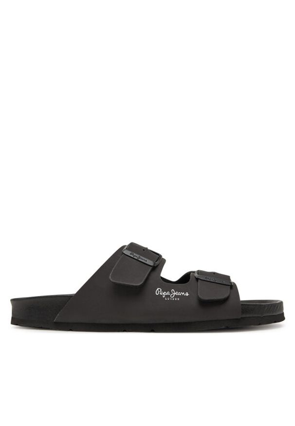 Pepe Jeans Klapki PMS90101 Czarny. Kolor: czarny. Materiał: skóra