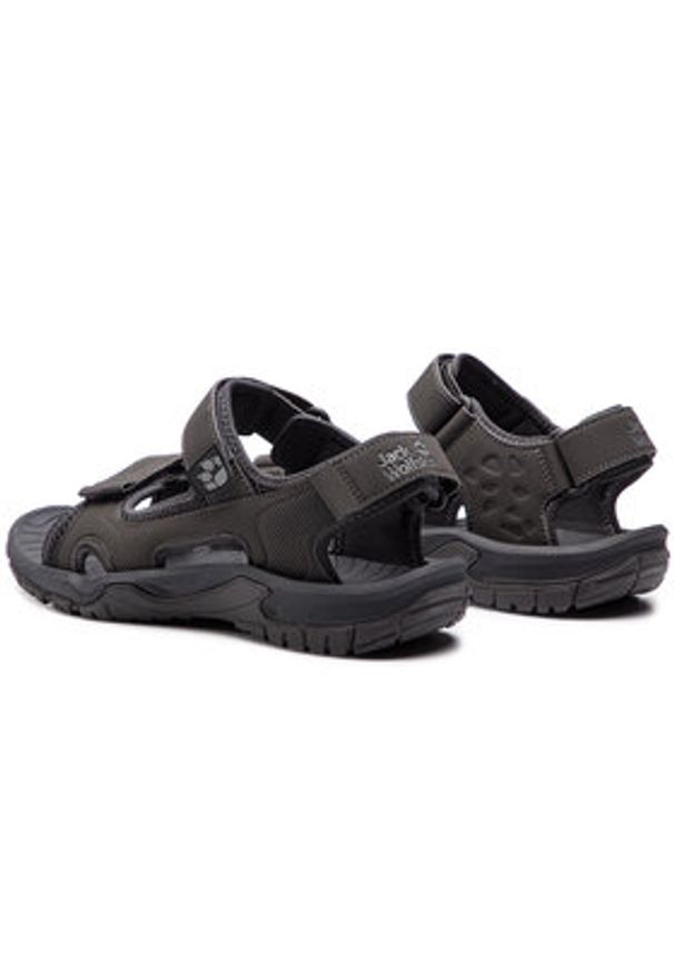 Jack Wolfskin Sandały Lakewood Cruise Sandal M 409011 Szary. Kolor: szary. Materiał: skóra