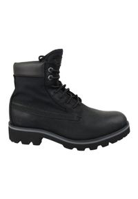Buty zimowe Timberland Raw Tribe Boot M A283 czarne. Kolor: czarny. Materiał: materiał, skóra. Szerokość cholewki: normalna. Wzór: ze splotem, aplikacja. Sezon: zima #1