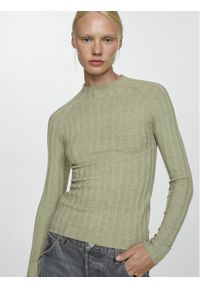 mango - Mango Sweter Flurry 77015651 Zielony Slim Fit. Kolor: zielony. Materiał: syntetyk #1