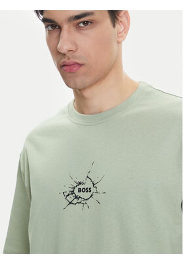 BOSS T-Shirt Te_Voyage 50546370 Zielony Relaxed Fit. Kolor: zielony. Materiał: bawełna