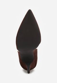 Renee - Brązowe Szpilki z Ozdobnymi Wycięciami Rriana. Okazja: na co dzień, na spacer. Kolor: brązowy. Materiał: jeans. Obcas: na szpilce. Styl: casual, klasyczny, elegancki #8