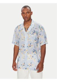 TOMMY HILFIGER - Tommy Hilfiger Koszula Bowling UM0UM03227 Błękitny Regular Fit. Kolor: niebieski. Materiał: wiskoza