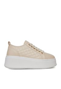 DeeZee Sneakersy AM25237 Beżowy. Kolor: beżowy. Materiał: skóra #1