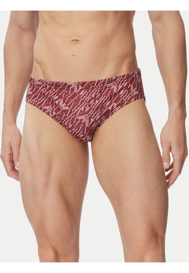 Emporio Armani Kąpielówki EM000575 AF20437 F5034 Czerwony ciemny. Kolor: czerwony. Materiał: syntetyk