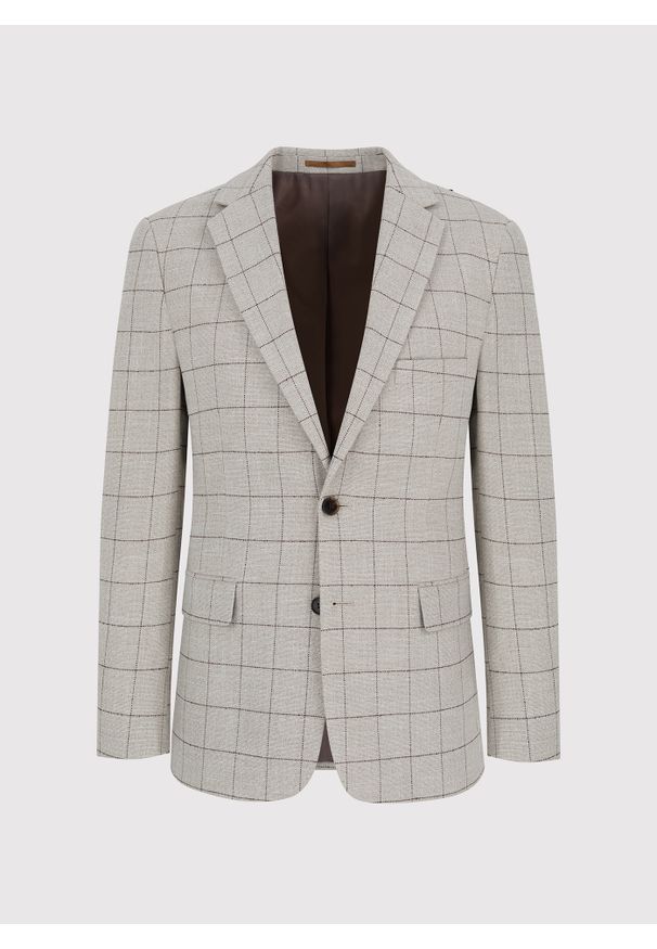 Pako Lorente - PAKO LORENTE – Casualowa marynarka męska w kratę. Okazja: na co dzień. Materiał: jeans. Wzór: kratka. Styl: casual