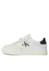 Calvin Klein Jeans Sneakersy Classic Cupsole Low Lace Lth Ml YW0YW01296 Biały. Kolor: biały. Materiał: skóra #5