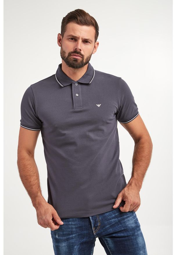 Emporio Armani - Polo męskie EMPORIO ARMANI. Typ kołnierza: polo