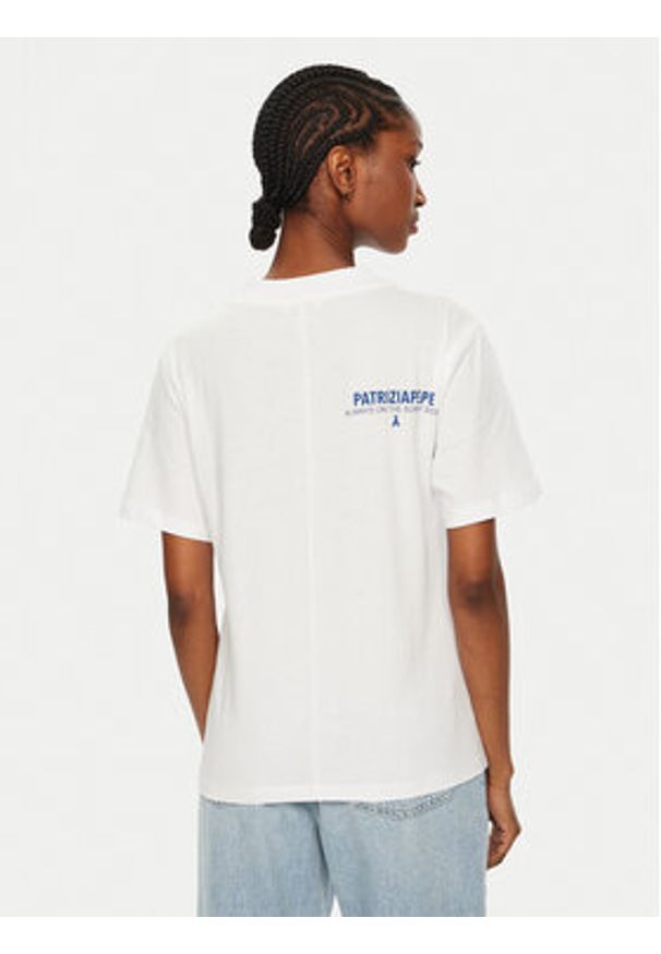 Patrizia Pepe T-Shirt 8M1687/J261-W103 Biały Regular Fit. Kolor: biały. Materiał: bawełna