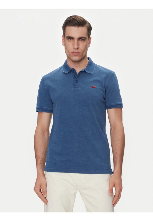 Levi's® Polo Housemark 35883-0271 Niebieski Straight Fit. Typ kołnierza: polo. Kolor: niebieski. Materiał: bawełna