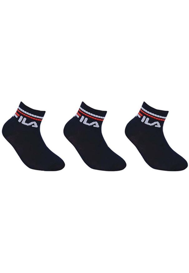 Skarpety Fila dla Dzieci 3-Pack Granatowy Rozmiar 27-30. Kolor: niebieski. Materiał: bawełna